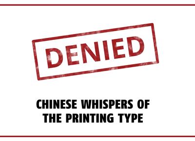 Chinese whispers of the printing type - The Noel D'Cunha Sunday Column
